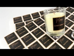 ইলেক্ট্রোপ্লেটেড মেটাল লেটার পারফিউম বোতল লেবেল সোনার নিকেল এমবসড মোমবাতি সতর্কতা লেবেল